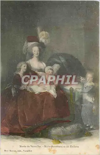 Cartes postales Musee de versailles Marie Antoinette et ses enfants