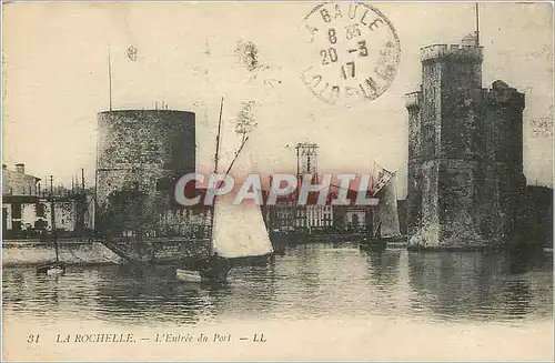 Cartes postales La rochelle l'Entr�e du port LL