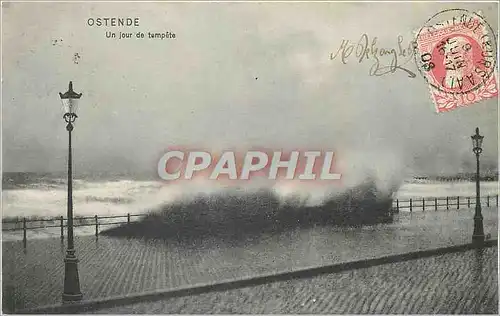 Ansichtskarte AK Ostende un jour de tempete