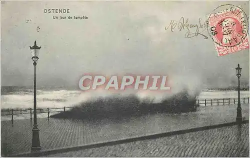 Cartes postales Ostende un jour de tempete