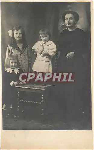 CARTE PHOTO Femme Enfants