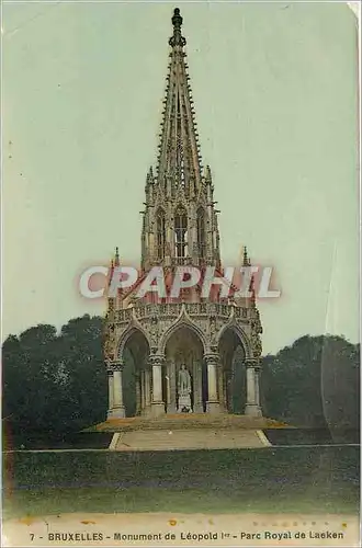 Cartes postales Bruxelles Monument de Leopold Perk Royal laeken