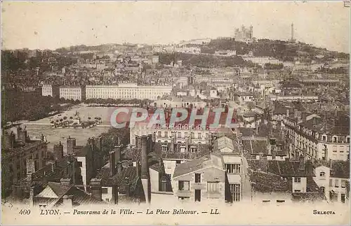 Ansichtskarte AK Lyon Panorama de la La place  ville Bellecour