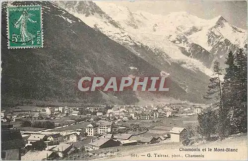 Cartes postales Chamonixet le mont blanc G tairraz