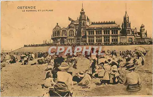 Cartes postales Ostende le Kursaal et la plage