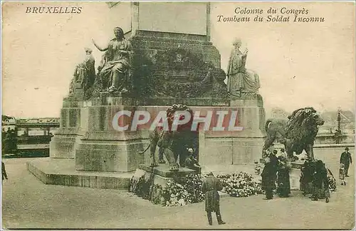 Cartes postales bruxelles Colonne du Congres Tombeau du Soldat Inconnu Lion