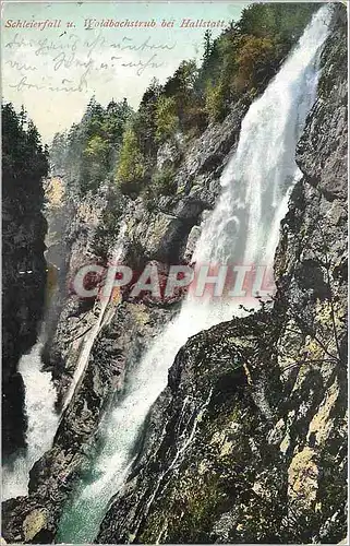 Ansichtskarte AK Schleierfall u Waldbachstrub bei Hallstatt