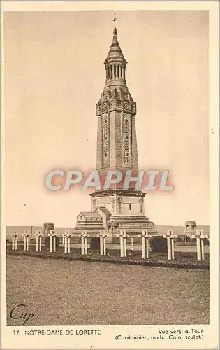 Cartes postales Notre Dame de Lorette vue vers la Tour