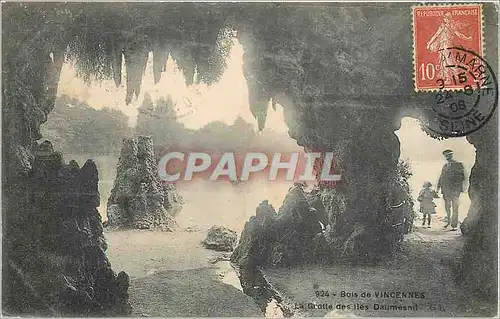 Cartes postales Bois de Vincenne La grotte des iles Daumesnil