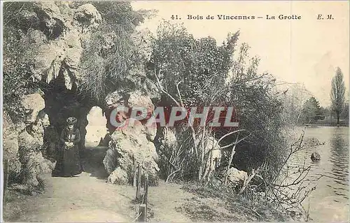 Cartes postales Bois de Vincenne La grotte