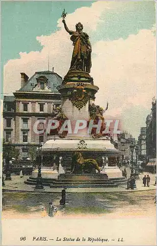 Cartes postales Paris la statue de la republique