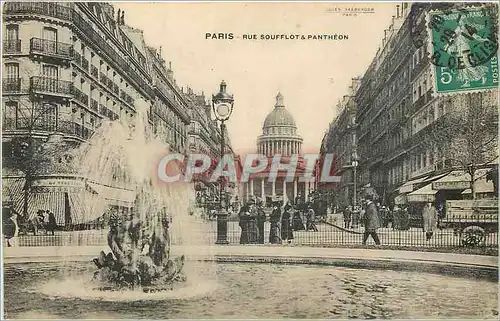 Cartes postales Paris rue soufflot & Pantheon