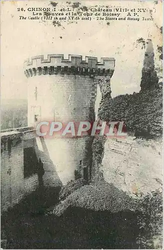 Cartes postales Chinon Iet L le chateau (VXXX et XV e s)