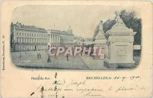 Cartes postales Palais du Roi Bruxelles