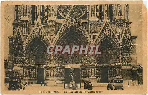 Cartes postales Reims Le Portail de la Cathedrale