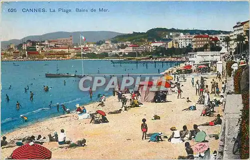 Cartes postales Cannes La Plage Bains de Mer