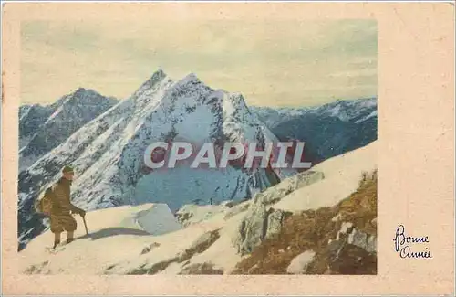 Cartes postales Bonne Annee  Alpinisme
