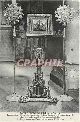 Cartes postales Paris Eglise Saint Julien le Pauvre Iconostasion