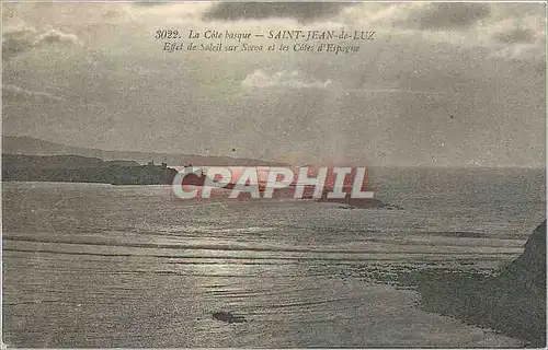 Cartes postales La Cote Basque Saint Jean de Luz Effet de Soleil sur Secoa et les Cotes d'Espagne