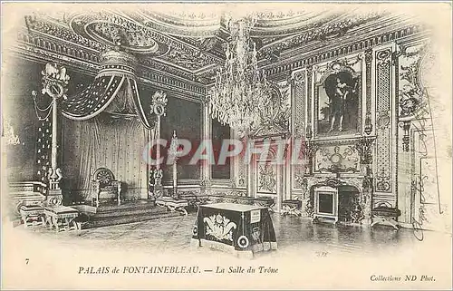 Cartes postales Palais de Fontainebleau La Salle du Trone