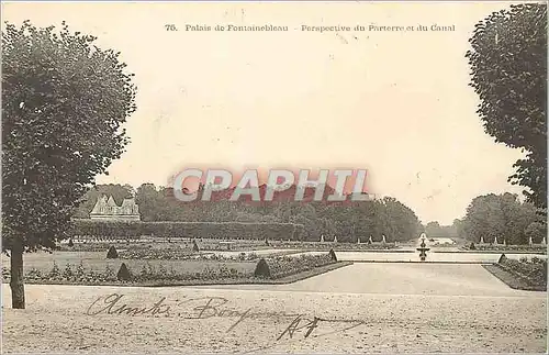 Ansichtskarte AK Palais de Fontainebleau Perspective du Parterre et du Canal