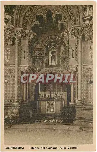 Ansichtskarte AK Montserrat Interior del Camarin Altar Central