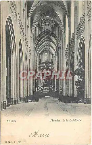 Cartes postales Anvers L'Interieur de la Cathedrale