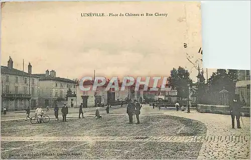 Cartes postales Luneville Place du Chateau et Rue Chanzy