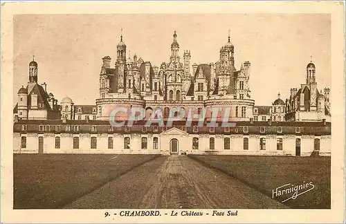 Cartes postales Chambord Le Chateau Face Sud
