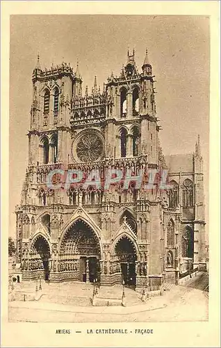 Cartes postales Amiens La Cathedrale Facade