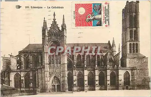 Ansichtskarte AK Limoges La Cathedrale Vignette Tuberculose