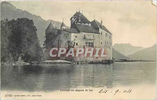 Cartes postales Chillon vu depuis le lac