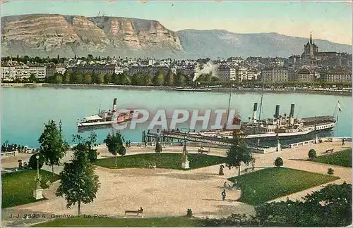 Ansichtskarte AK Geneve Le Port Bateaux