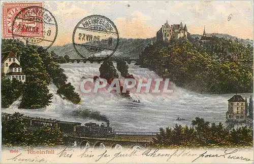 Cartes postales Rheinfall Train