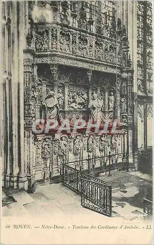 Ansichtskarte AK Rouen Notre Dame Tombeau des Cardinaux d'Amboise