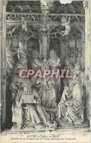 Ansichtskarte AK Bourg Eglise de Brou Retable de la Chapelle de la Vierge La Pentecote