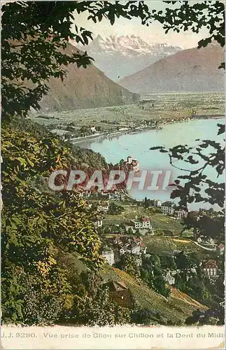 Cartes postales Vue prise de Giton sur Chillon et la Dent du Midi