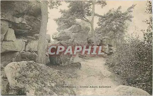 Ansichtskarte AK Foret de Fontainebleau Grotte Adam Salomon