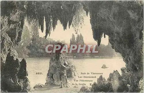 Cartes postales Bois de Vincennes Lac Daumesnil Vue Pittoresque de la Grotte