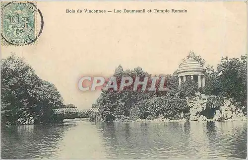 Cartes postales Bois de Vincennes Lac Daumesnil et Temple Romain