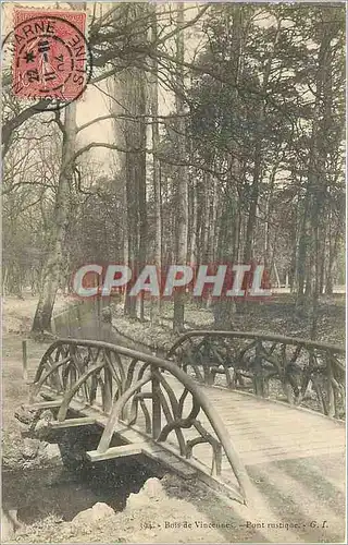 Cartes postales Bois de Vincennes Pont rustique