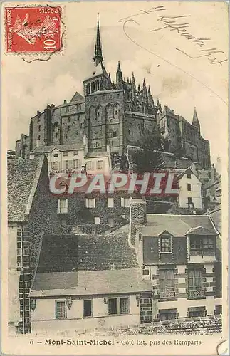 Cartes postales Mont Saint Michel Cote Est pris des Remparts