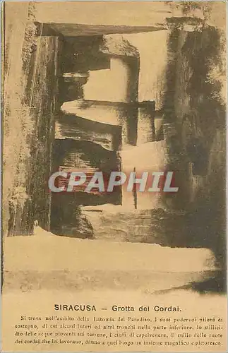 Cartes postales Siracusa Grotta dei Cordai