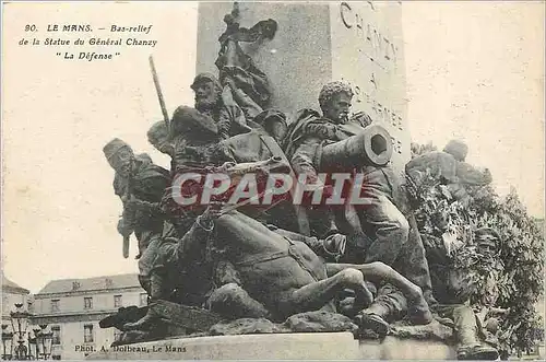 Ansichtskarte AK Le Mans Bas relief de la Statue du General Chanzy la Defense Militaria