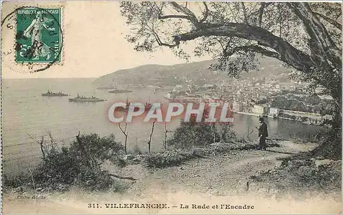 Cartes postales Villefranche La Rade et l'Escadre Bateaux
