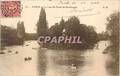 Cartes postales Paris Le Lac du Bois de Boulogne