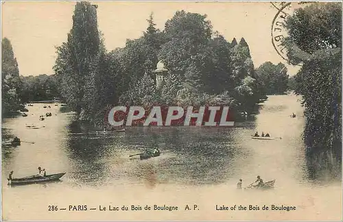 Cartes postales Paris Le Lac du Bois de Boulogne