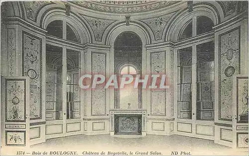 Cartes postales Bois de Boulogne Chateau de Bagatelle le Grand Salon