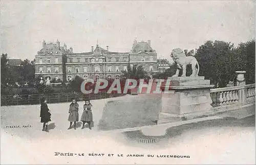 Ansichtskarte AK Paris Le Senat et le Jardin du Luxembourg