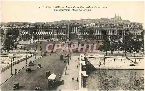 Cartes postales Paris Place de la Concorde Panorama